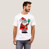 Funny Santa Claus Pickleball Weihnachten T-Shirt (Vorne ganz)