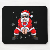 Funny Santa Claus Playing Volleyball Six Seven Chr Mousepad (Vorne)