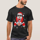 Funny Santa Claus Playing Volleyball Six Seven Chr T-Shirt (Vorderseite)