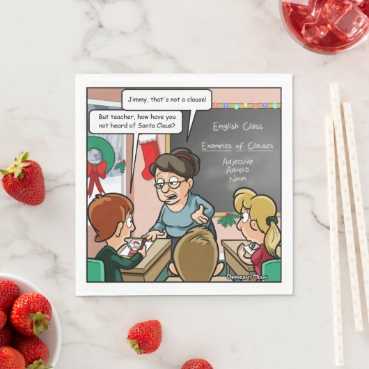 Funny Santa Claus Pun Weihnachten Party Napkins Serviette (Beispiel)
