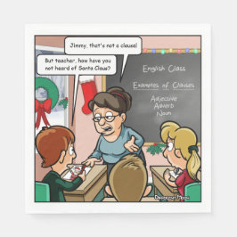 Funny Santa Claus Pun Weihnachten Party Napkins Serviette