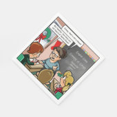 Funny Santa Claus Pun Weihnachten Party Napkins Serviette (Ecke)