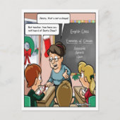 Funny Santa Claus Pun Weihnachten Postkarte (Vorderseite)