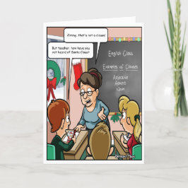 Funny Santa Claus Pun Weihnachtskarte Karte