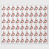 Funny Santa Claus Red Eastern Dragon Geschenkpapier (Flach)