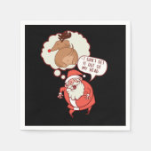 Funny Santa Claus Reindeer New Year Christmas Gift Serviette (Vorderseite)