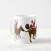 Funny Santa Claus Reiten auf Kangaroo Kaffeetasse (Vorderseite Links)