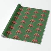 Funny Santa Claus Reiten auf Stegosaurus Dinosaur Geschenkpapier (Ungerollt)