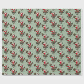 Funny Santa Claus Reiten Geschenkpapier (Flach)
