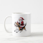 Funny Santa Claus Riding Beagle Weihnachten Weihna Kaffeetasse (Links)