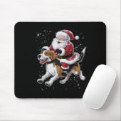 Funny Santa Claus Riding Beagle Weihnachten Weihna Mousepad (Mit Mouse)