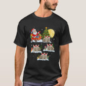Funny Santa Claus Riding Bunny Rabbit Sleigh Chris T-Shirt (Vorderseite)