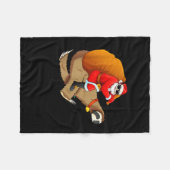 Funny Santa Claus Riding Sloth Christmas Boys Men Fleecedecke (Vorderseite (Horizontal))