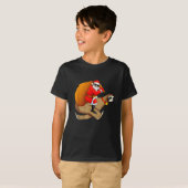Funny Santa Claus Riding Sloth Christmas Boys Men T-Shirt (Vorne ganz)