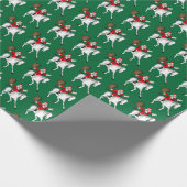 Funny Santa Claus Ristorante da Valentino Geschenkpapier (Ecke)