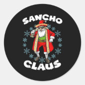Funny Santa Claus Sancho Mexikanischer Weihnachtsm Runder Aufkleber (Vorderseite)