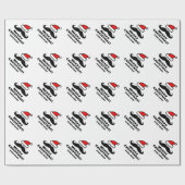 Funny Santa Claus Schnurrbart Brauch Weihnachten Geschenkpapier (Flach)