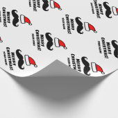 Funny Santa Claus Schnurrbart Brauch Weihnachten Geschenkpapier (Ecke)