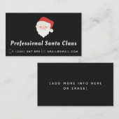 Funny Santa Claus Services Weihnachtsthema Festlic Visitenkarte (Vorne/Hinten)