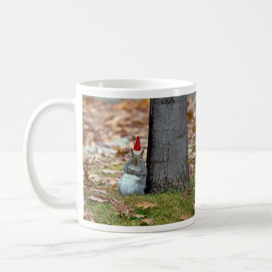 Funny Santa Claus Squirrel Kaffeetasse (Links)