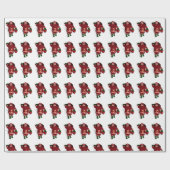 Funny Santa Claus Strawberries Bauer Geschenkpapier (Flach)