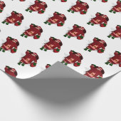 Funny Santa Claus Strawberries Bauer Geschenkpapier (Ecke)