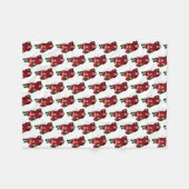 Funny Santa Claus Strawberry Bauer Fleecedecke (Vorderseite (Horizontal))