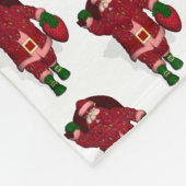 Funny Santa Claus Strawberry Bauer Fleecedecke (Ecke)
