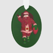 Funny Santa Claus Strawberry Bauer Ornament (Vorderseite)
