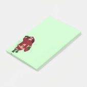 Funny Santa Claus Strawberry Bauer Post-it Klebezettel (angewinkelt)
