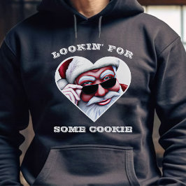 Funny Santa Claus sucht nach Cookies Weihnachten Hoodie