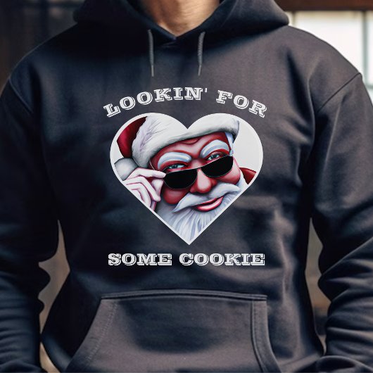 Funny Santa Claus sucht nach Cookies Weihnachten Hoodie
