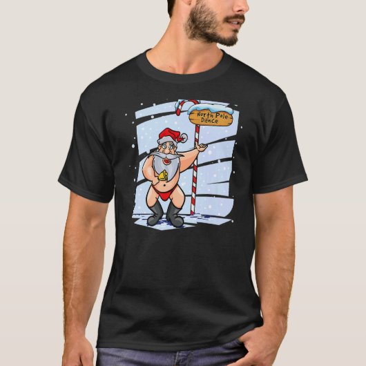 Funny Santa Claus Tanzen Weihnachten Weihnachten W T-Shirt (Vorderseite)