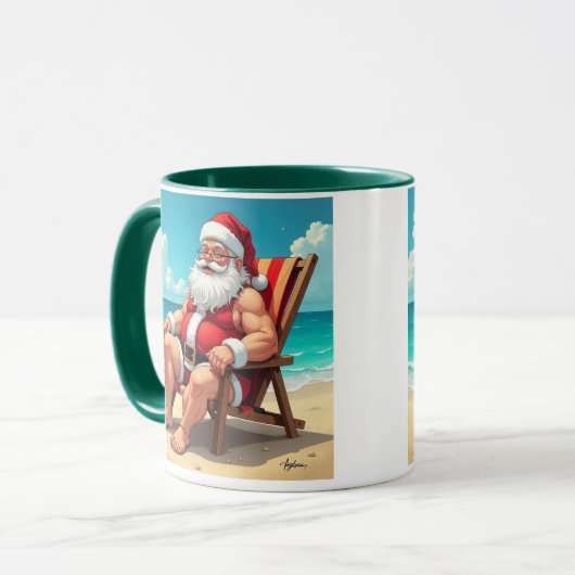 Funny Santa Claus Tasse (Vorderseite Links)