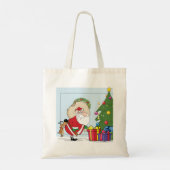 Funny Santa Claus Tote Bag Tragetasche (Rückseite)
