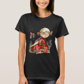 Funny Santa Claus Tractor Cows Farm Farmer Christm T-Shirt (Vorderseite)