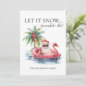 Funny Santa Claus Tropical Beach Weihnachten (Stehend Vorderseite)