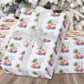 Funny Santa Claus Tropical Beach Weihnachten Geschenkpapier