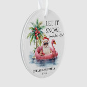 Funny Santa Claus Tropical Beach Weihnachten Ornament (Vorderseite)