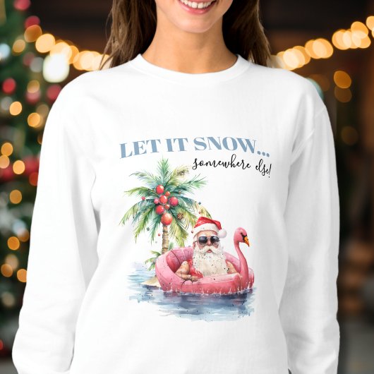 Funny Santa Claus Tropical Beach Weihnachten Sweatshirt