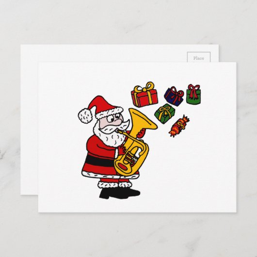 Funny Santa Claus Tuba Weihnachten (Vorne/Hinten)