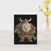 Funny Santa Claus Viking Costume For Boys And Girl Karte (Gelbe Blume)