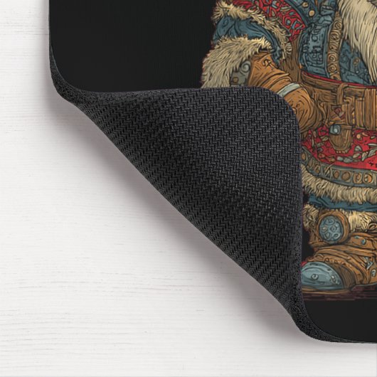 Funny Santa Claus Viking Costume For Boys And Girl Mousepad (Ecke)