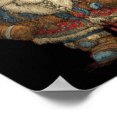 Funny Santa Claus Viking Costume For Boys And Girl Poster (Ecke)