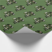 Funny Santa Claus Watermelons Bauer Geschenkpapier (Ecke)