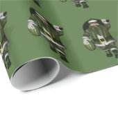 Funny Santa Claus Watermelons Bauer Geschenkpapier (Rolleneckpunkt)