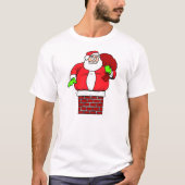 Funny Santa Claus Weight Joke Holiday Spaß Xmas T-Shirt (Vorderseite)
