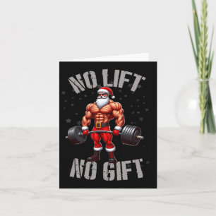 Funny Santa Claus Weightlift kein Lift kein Gesche Karte