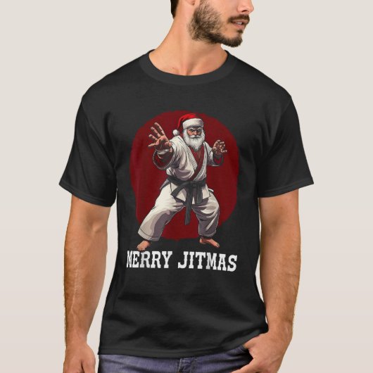 Funny Santa Claus Weihnachten Brasilianer Jiu Jits T-Shirt (Vorderseite)