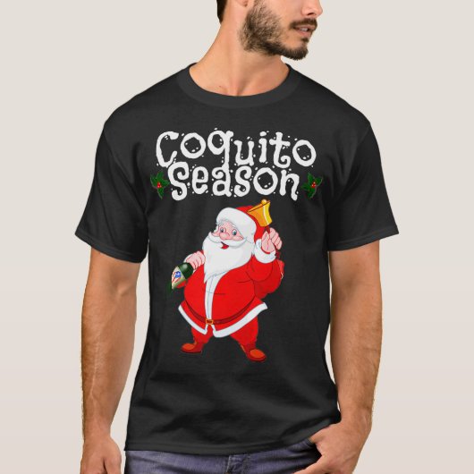 Funny Santa Claus Weihnachten Puerto Rico Coquito T-Shirt (Vorderseite)